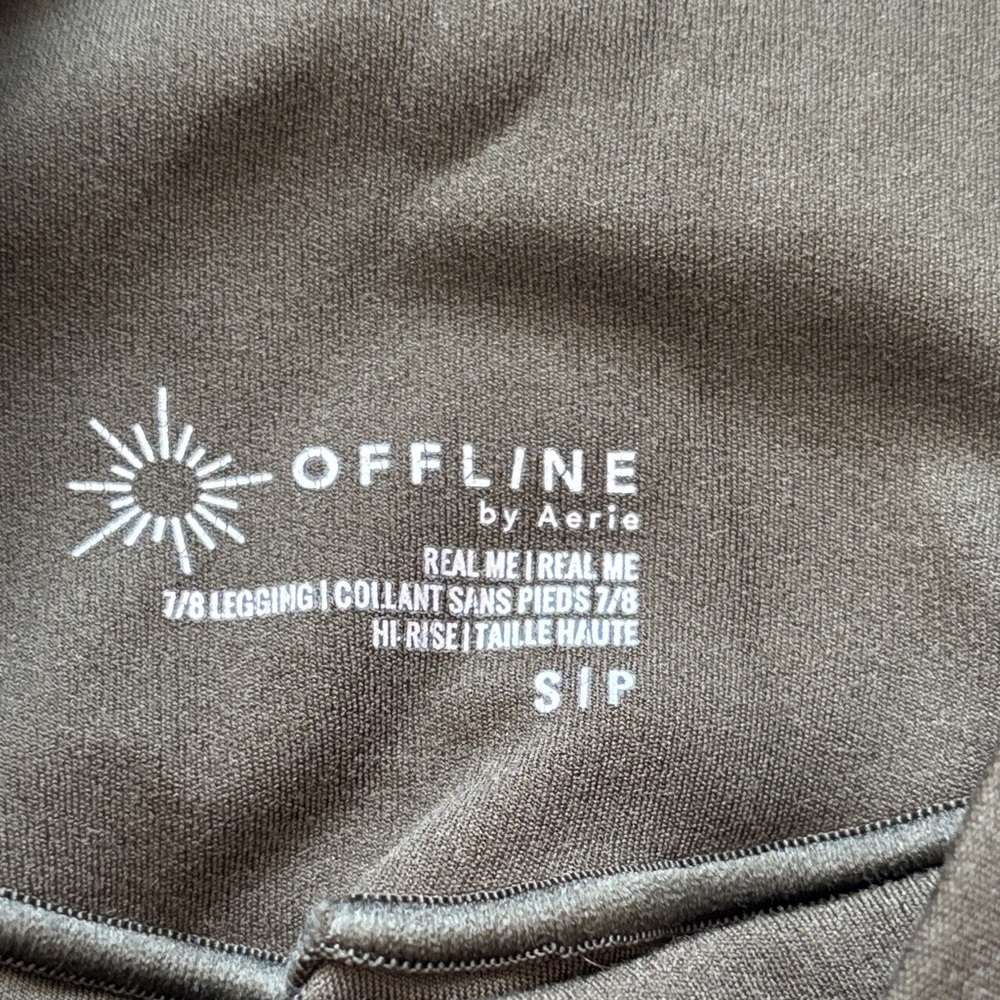 Aerie Olive Green High Waisted Leggings - Picture 6 of 7